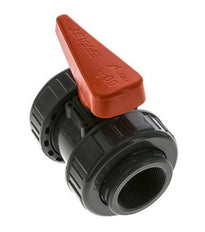 Válvula de bola de PVC de 2 vías Doble Unión Rp 1 1/2'' EPDM