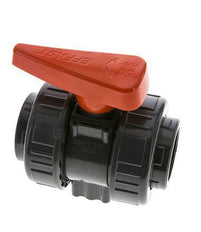 Válvula de bola de PVC de 2 vías Doble Unión Rp 1 1/2'' FKM