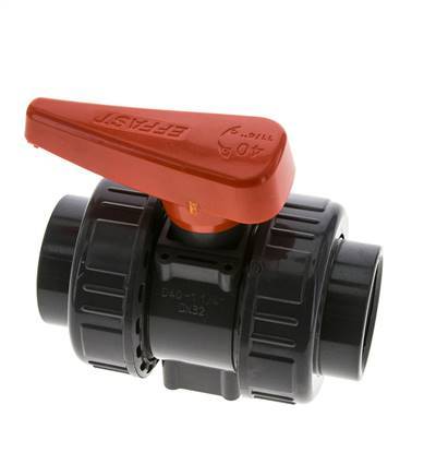 Válvula de Bola de PVC de 2 Vías Doble Unión Rp 1 1/4'' EPDM