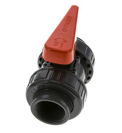 Válvula de Bola de PVC de 2 Vías Doble Unión Rp 1 1/4'' EPDM