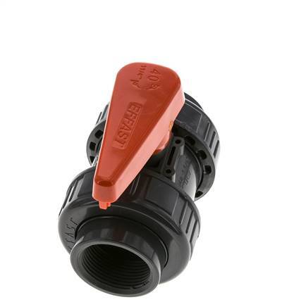 Válvula de Bola de PVC de 2 Vías Doble Unión Rp 1 1/4'' EPDM