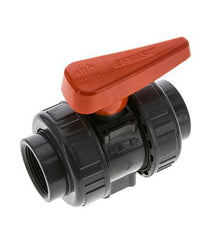 Válvula de bola de PVC de 2 vías Doble Unión Rp 1 1/4'' FKM