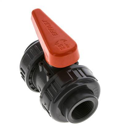 Válvula de Bola de PVC de 2 Vías Doble Unión Rp 3/4'' EPDM