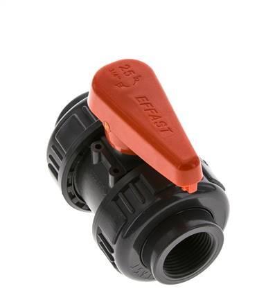 Válvula de Bola de PVC de 2 Vías Doble Unión Rp 3/4'' EPDM