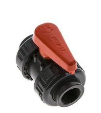 Válvula de Bola de PVC de 2 Vías Doble Unión Rp 3/4'' FKM