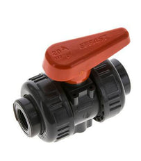 Válvula de Bola de PVC de 2 Vías Doble Unión Rp 3/8'' FKM