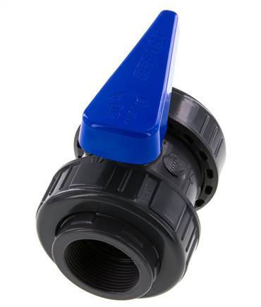 Válvula de Bola de PVC de 2 Vías Doble Unión Rp 1 1/2'' EPDM