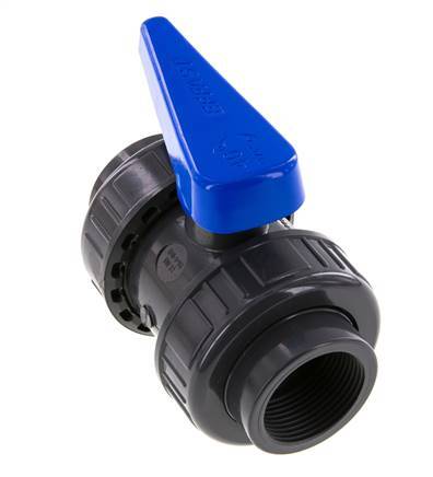 Válvula de Bola de PVC de 2 Vías Doble Unión Rp 1 1/4'' EPDM