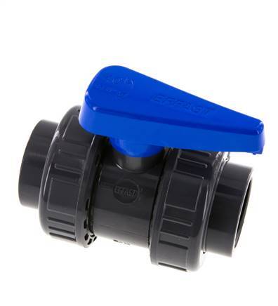 Válvula de Bola de PVC de 2 Vías Doble Unión Rp 1 1/4'' EPDM