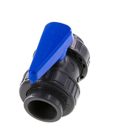 Válvula de Bola de PVC de 2 Vías Doble Unión Rp 1 1/4'' EPDM