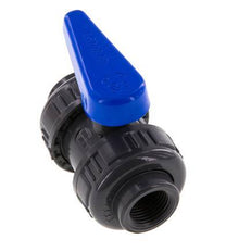 Válvula de bola de PVC de 2 vías Doble Unión Rp 1/2'' EPDM