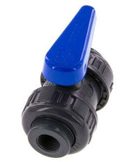 Válvula de bola de PVC de 2 vías Doble Unión Rp 3/8'' EPDM