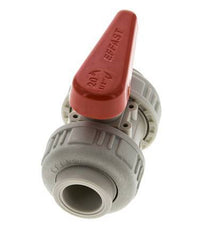 Válvula de Bola PP-H de 2 Vías Doble Unión 20 mm EPDM
