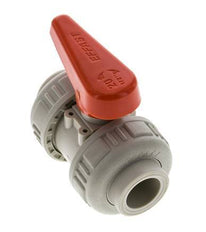 Válvula de Bola PP-H de 2 Vías Doble Unión 20 mm FKM