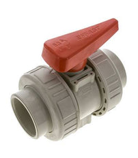 Válvula de bola de 2 vías PP-H Doble Unión 63 mm FKM