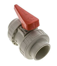 Válvula de bola de 2 vías PP-H Doble Unión 63 mm FKM