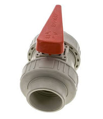 Válvula de bola de 2 vías PP-H Doble Unión 63 mm FKM
