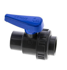 Válvula de bola de PVC de 2 vías Unión Simple 32 mm Socket EPDM