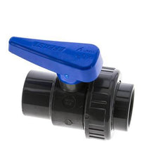Válvula de bola de PVC de 2 vías Unión Simple 40 mm Socket EPDM