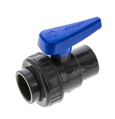 Válvula de bola de PVC de 2 vías Unión Simple 40 mm Socket EPDM