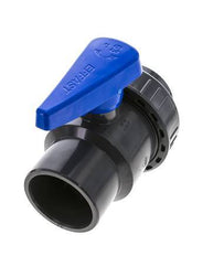 Válvula de bola de PVC de 2 vías Unión Simple 63 mm Socket EPDM