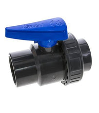 Válvula de bola de PVC de 2 vías Unión Simple 63 mm Socket EPDM