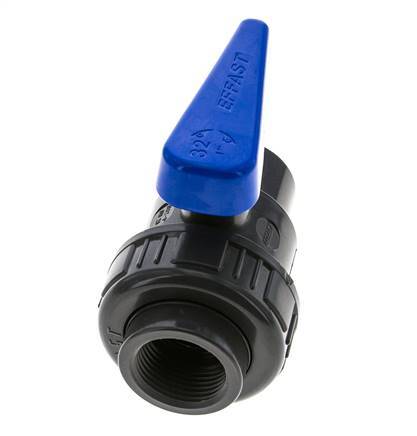 Válvula de bola de PVC de 2 vías Unión Simple Rp 1'' EPDM