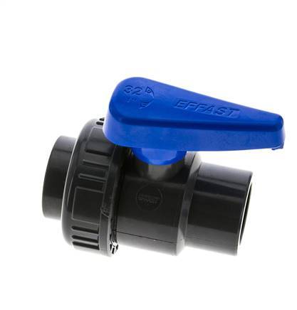 Válvula de bola de PVC de 2 vías Unión Simple Rp 1'' EPDM