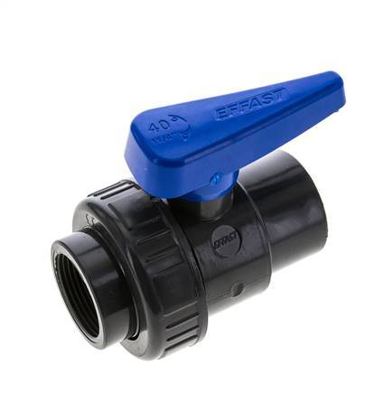 Válvula de bola de PVC de 2 vías Unión Simple Rp 1 1/4'' EPDM