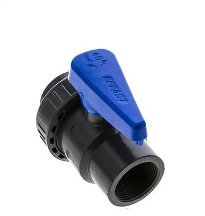 Válvula de bola de PVC de 2 vías Unión Simple Rp 1 1/4'' EPDM