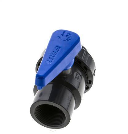 Válvula de bola de PVC de 2 vías Unión Simple Rp 1 1/4'' EPDM
