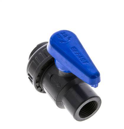 Válvula de bola de PVC de 2 vías Unión Simple Rp 1/2'' EPDM
