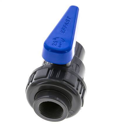 Válvula de bola de PVC de 2 vías Unión Simple Rp 3/4'' EPDM