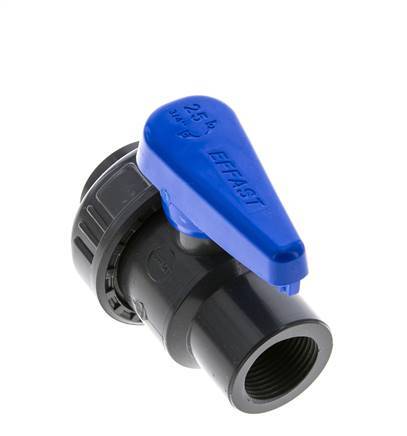 Válvula de bola de PVC de 2 vías Unión Simple Rp 3/4'' EPDM