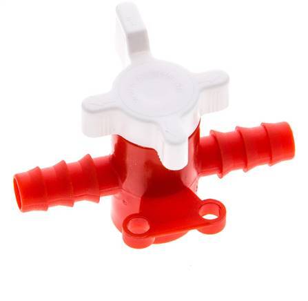 Válvula de bola de 2 vías de PVDF Barras de manguera de 1/4'' (6 mm)