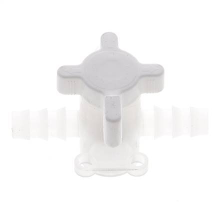 Válvula de bola de 3 vías de PVDF Barras de manguera de 3/8'' (9 mm)