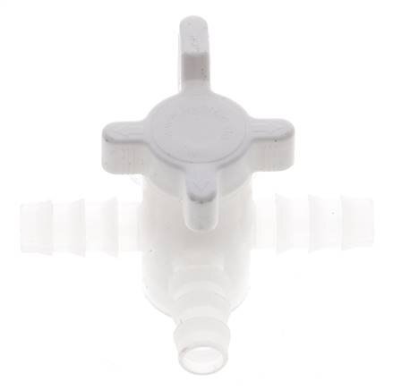 Válvula de bola de 3 vías de PVDF Barras de manguera de 3/8'' (9 mm)