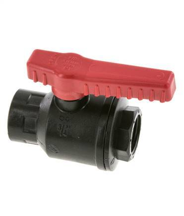 Válvula de bola de 2 vías PP G 3/4'' PTFE/FKM