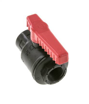 Válvula de bola de 2 vías PP G 3/4'' PTFE/FKM