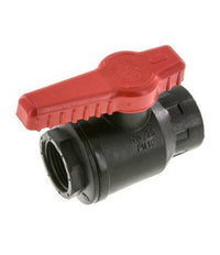 Válvula de bola de 2 vías PP G 1'' PTFE/FKM