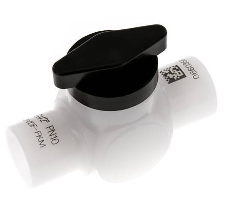 Válvula de bola de 2 vías de PVDF G 1/2'' FKM Vacío