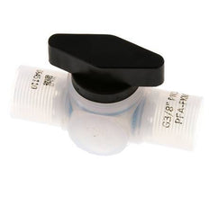Válvula de bola de 2 vías PFA G 3/8'' FKM Vacío