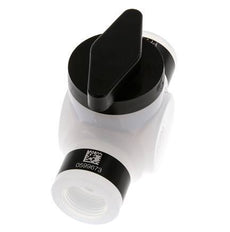 Válvula de bola PFA de 2 vías G 1/2'' FKM Vacío