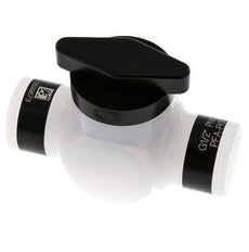 Válvula de bola PFA de 2 vías G 1/2'' FKM Vacío