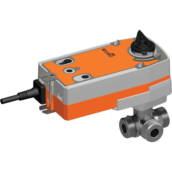 Belimo Válvula Modulante De 3 Vías G1-1/4 Kvs6.3 24VAC/DC Prueba De Fallos 75s 0-10V 10Nm IP54 SPDT R518/NRF24A-SZ-S2