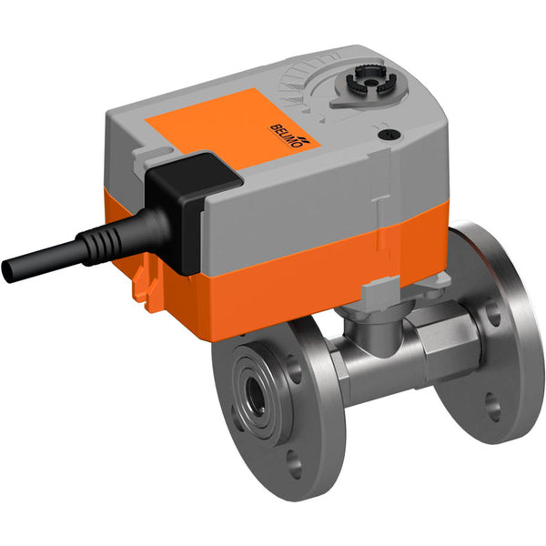 Belimo Válvula De Bola DN20 Brida Kvs32 24VAC/DC Prueba De Fallos NO 90s 3-puntos 2.500Nm IP42 R6020R-B1/TRF24-2-O