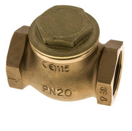 G 1-1/2'' Latón Rojo Válvula De Retención De Pistón 20 Bar (290 Psi) Alta Resistencia
