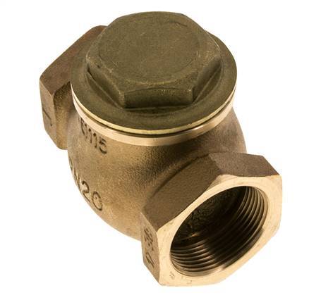 G 1-1/2'' Latón Rojo Válvula De Retención De Pistón 20 Bar (290 Psi) Alta Resistencia