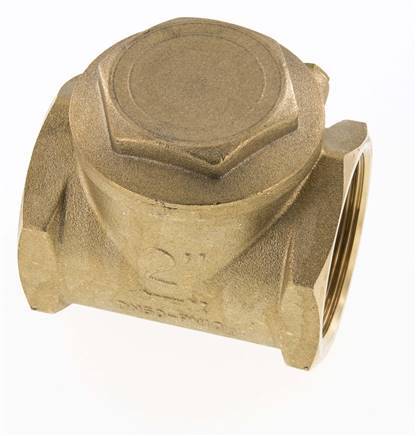G 2'' Latón Válvula Antirretorno De Clapeta 10 Bar (145 Psi) Sello Blando