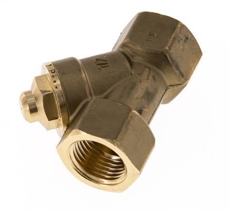 Rp 1/2'' Latón Válvula De Retención Tipo Y 10 Bar (145 Psi) FKM